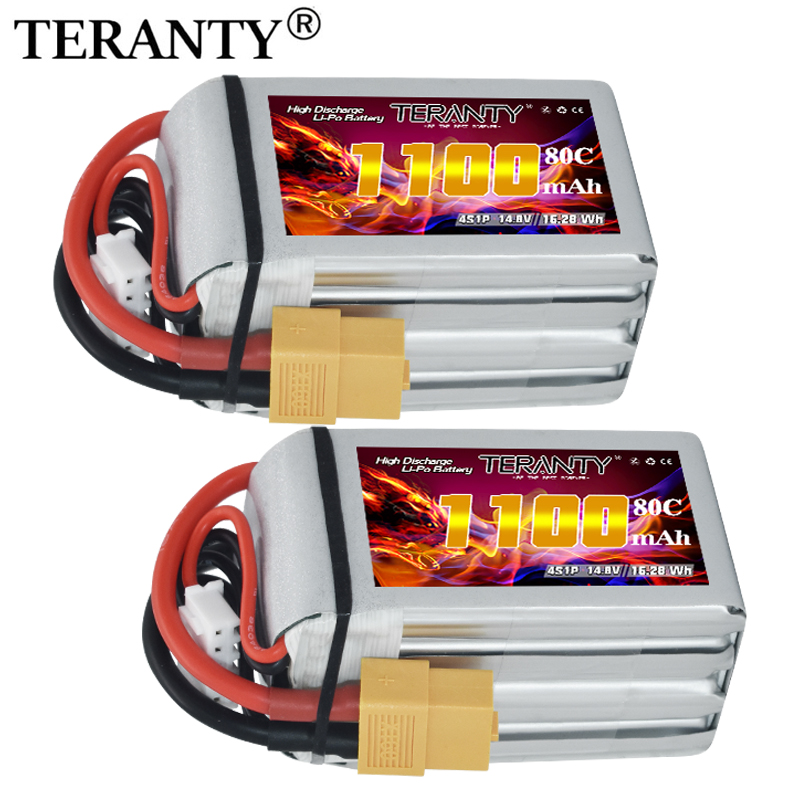Drone Battery 4S - TERANTY 4S 1100mAh 80C/160C Lipo Pil