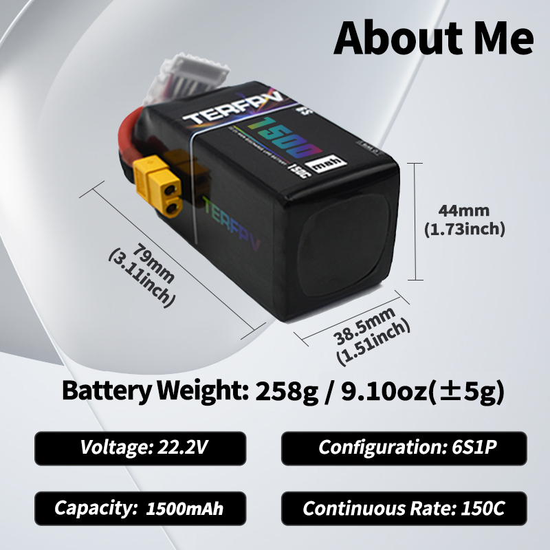 TERFPV Lipo Pil 6S 22.2V 1300/ - Drone Battery Lipo incelemesi ve fiyatı