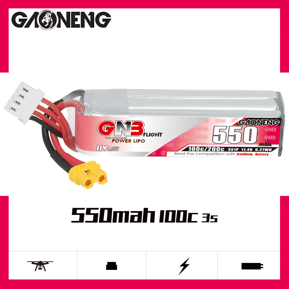 GNB HV 11.4V 550mAh 100C/200C  - Drone Battery Lipo incelemesi ve fiyatı
