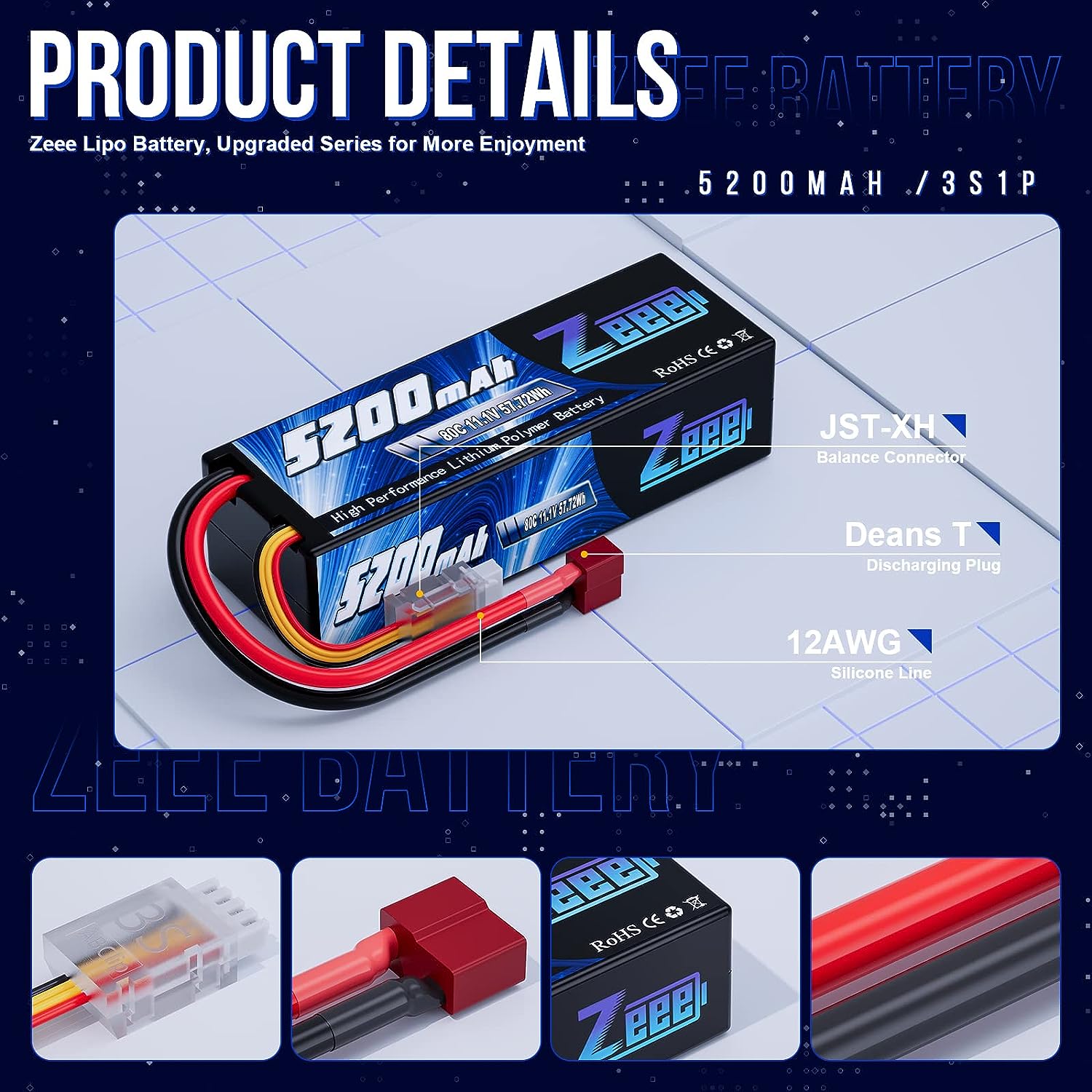 1/2 adet Zeee 3S 5200mAh Lipo  - Drone Battery 4S incelemesi ve fiyatı